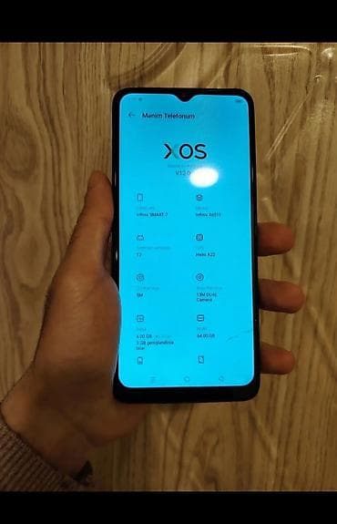 i̇nfinix: Infinix Smart 7, 64 GB, rəng - Qara, Face ID — 2