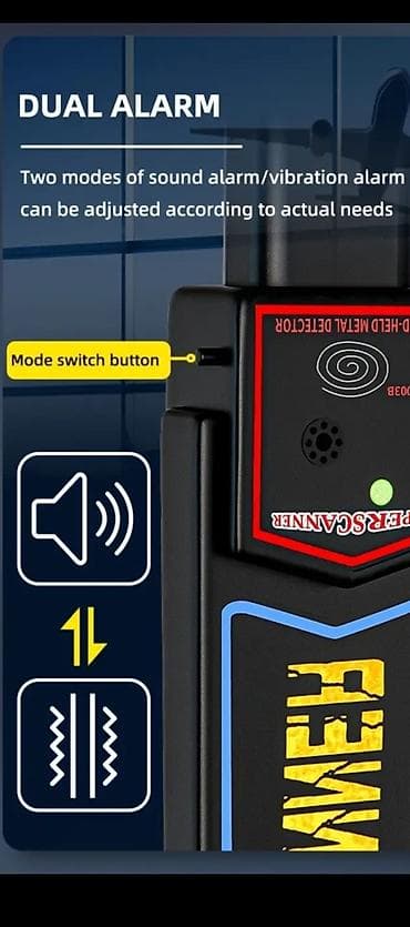 Металлоискатели: Məhsul: Əl Tipli Metal Aşkarlayıcı “Super Scanner” Xüsusiyyətlər: - — 6