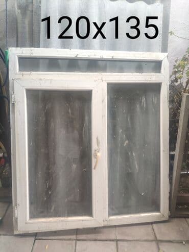 İşlənmiş İkiqat şüşə paketi Plastik pəncərə, Еni: 120 sm, Uzunluğu: 135 sm