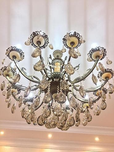 xrustal stekanlar: Çılçıraq, 10 və daha çox lampa, Xrustal — 3