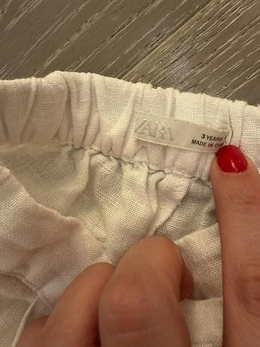 ag cins: Zara uşaq şalvarı - Brend: ZARA - Yaş qrupu: 3 yaş (etiketdə — 2