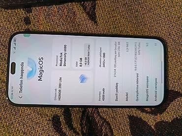 ağıllı saat: Honor 200 Lite, 256 GB, rəng - Qara, Barmaq izi, İki sim kartlı, Face ID — 3