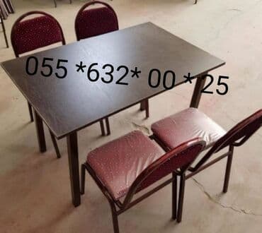 mdf satışı: Mətbəx üçün, Yeni, Açılmayan, Kvadrat masa, 4 stul — 25