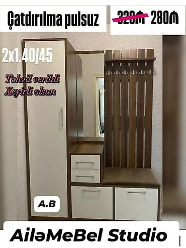 ayakkabı dolabı: Ayaqqabı dolabları – müxtəlif model və ölçülər 1) Model: Ağ yan rəfli — 10