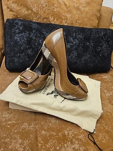 cilbab modelleri: Burberry qadın pəncəli hündürdaban ayaqqabı - Model: Açıq burunlu — 1