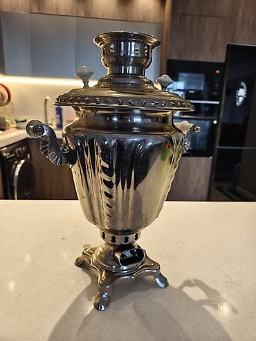 elektrik samavar: Metal samovar – klassik dizayn - Material: Nerjavika qalın və çox — 3