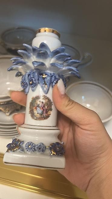 dekorativ gül: Çexiya istehsalı, Bohemia “Original Cobalt” kolleksiyasından əl işı — 2