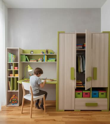 şəkərbura qiyməti: Uşaq otağı üçün yazı masası və şkaf, yaxşı vəziyyətdədir, Yağmur — 1