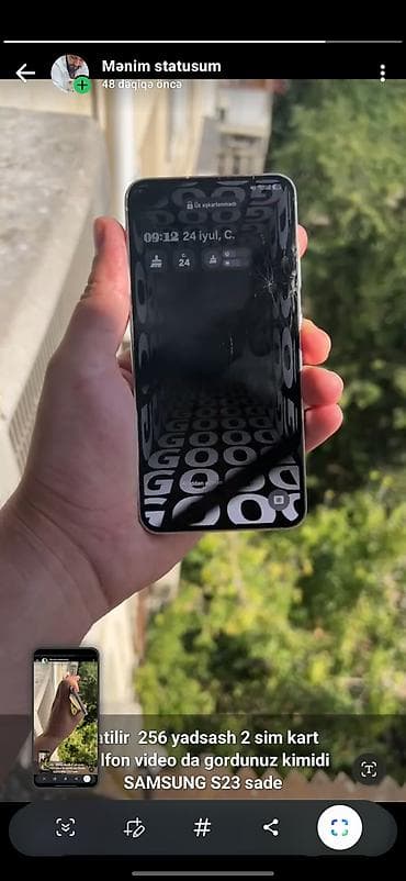 xiaomi redmi note 8: Samsung Galaxy S23, 256 GB, rəng - Bej, İki sim kartlı — 1