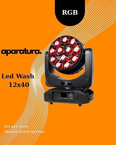 Wash 12x40W RGBW Texniki Göstəricilər: • İşıq Gücü: 12 ədəd x 40W RGBW lalafo.az -da Wash 12x40W RGBW Texniki Göstəricilər: • İşıq Gücü: 12 ədəd x 40W RGBW
