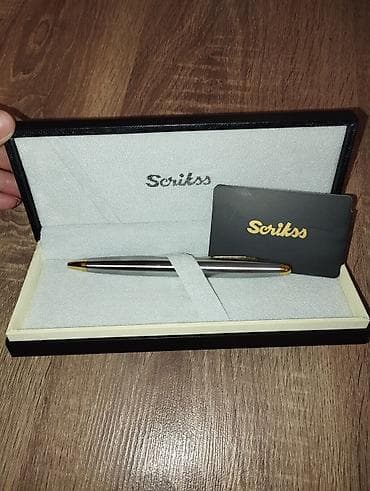 Qələmlər: Scribe markalı hədiyyə qutusunda dəstləşdirilmiş metal qələm. yenidir — 2