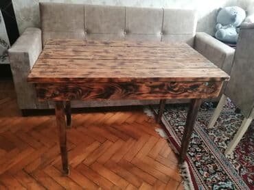 makyaj stolu: Qonaq masası, İşlənmiş, Açılmayan, Taxta, Dördbucaq masa — 1