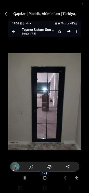 pencere qapi: Şəbəkəli Plastik Qapı Pəncərə Sigarişi — 10