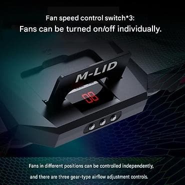 notebook ram: M-LID H5 RGB Laptop Soyuducu Stend | 6 Fan | 3 Sürət | 2000 RPM M-LID — 2