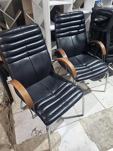 Ofis mebeli: İşlənmiş, Təkərsiz, Qolları tənzimlənmir, Süni dəri — 4