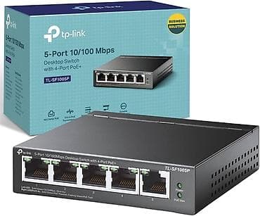 TP-Link TL-SF1005P – 5 portlu 10/100 Mbps masaüstü switch, 4 PoE+