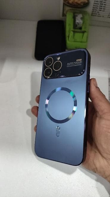 13 pro qiymət: IPhone 13 Pro Max, 256 GB, Mavi, Zəmanət, Barmaq izi, Simsiz şarj — 1