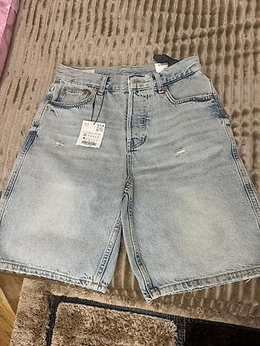 sort pişiklər: Şort, Zara, rəng - Mavi — 2