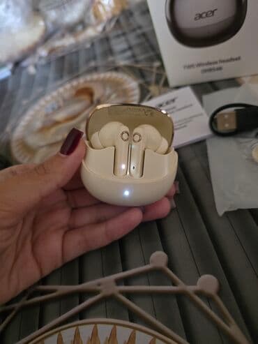jbl qulaqlıq qiyməti: Yeni Simsiz (Bluetooth) Qulaqcıqlar, Acer, rəng - Bej — 3