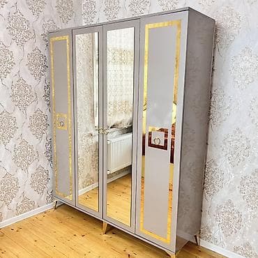 Yeni, 4 qapılı, Güzgülü, Boz, Digər material, Açılan, Düz dolab lalafo.az -da Yeni, 4 qapılı, Güzgülü, Boz, Digər material, Açılan, Düz dolab