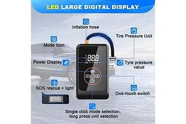 nasosu: Simsiz 3‑ü 1‑də kompressor – nasos + fənər + powerbank Xüsusiyyətlər — 3