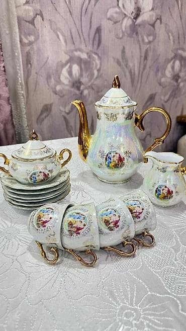 sud separatoru: Çay dəsti, rəng - Ağ, Farfor, 6 nəfərlik — 2