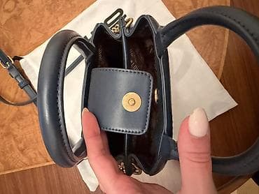 Original Love Moschino çanta - Rəng: tünd mavi - Material: hamar — 4