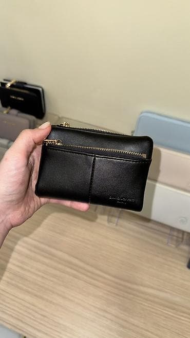 mini cantalar: Məhsul: Qara rəngli çoxfunksiyalı pulqabı/kiçik çanta - Material — 4