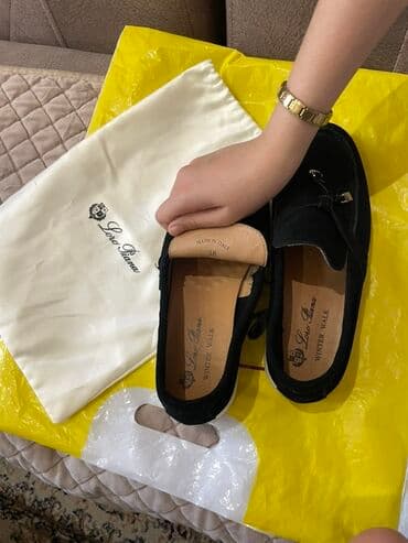 parça mokasinlər: Loro Piana “Winter Walk” loaferləri - Model: Winter Walk - Rəng: Qara — 1