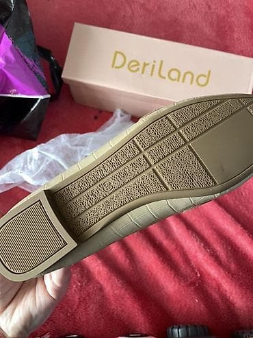 makasin ayaqqabi: DeriLand qadın loaferləri - Rəng: bej/şampan tonunda - Model — 1