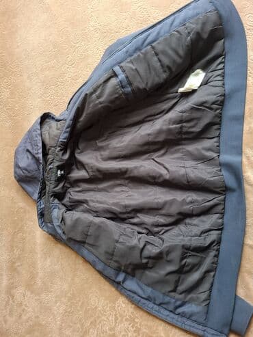 kurtqa kişi: Kapüşonlu kişi kurtkası - Rəng: tünd boz/mavi ton - Model: kapüşonlu — 3