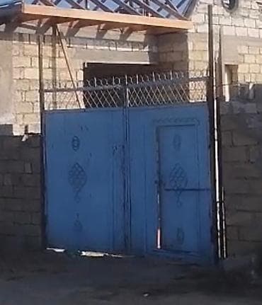 dam: Metal darvaza – mavi rəngli, üst hissəsi dekorativ barmaqlıqlı — 1