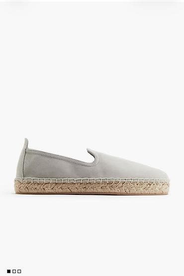 Личные вещи: H&M kişilər üçün espadril tipli ayaqqabı - Rəng: açıq boz - Üst — 3