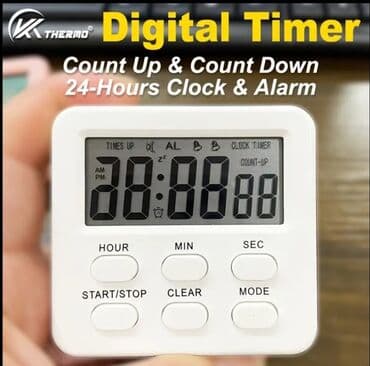 guclu maqnit: Rəqəmsal taymer. 4 rejim: taymer, saniyəölçən, zəngli saat və saat — 1