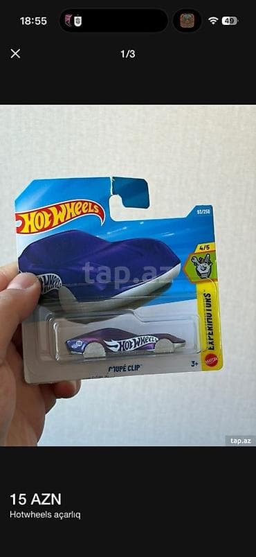 Hot Wheels “cupé Clip” – açarlıq funksiyalı kolleksiya modeli. -