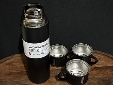 Termoslar: Rəng - Qara, Termos, Paslanmayan polad, 0,5 bucket volume l — 1