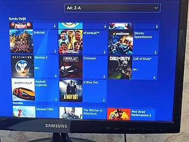 Şəkildəki original dəst PS4 slim 500gb nöqtə cızıq yox +2 pult+ 2disk — 6