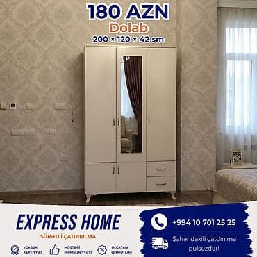 Yeni, 3 qapılı, Siyirməli, Açılan, Düz dolab
