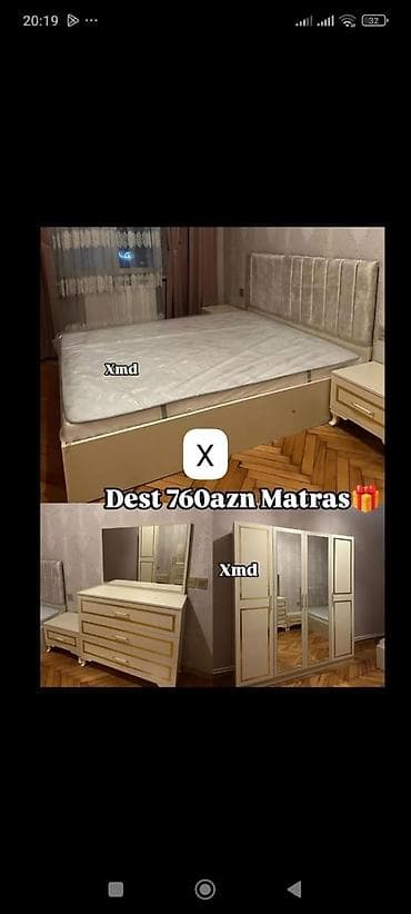 Yataq otağı dəsti – matras hədiyyə Tərkib: - Çarpayı: yumşaq, hündür lalafo.az -da Yataq otağı dəsti – matras hədiyyə Tərkib: - Çarpayı: yumşaq, hündür