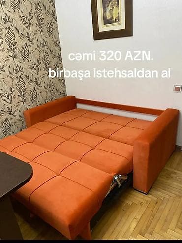 Divanlar: Divan-kravat, Yeni, Açılan, Bazalı, Vеlur parça, Şəhərdaxili pulsuz çatdırılma — 1