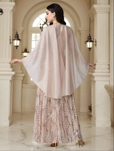 uzun jaketlər: Zərif gecə/libas - Model: uzun, A-kəsimli ziyafət geyimi - Rəng — 1