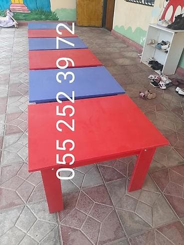 Oğlan üçün, Yeni, Siyirməsiz, Bağça masası, Stulsuz