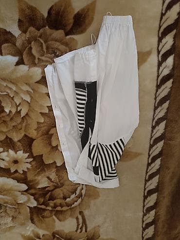 klasik şalvarlar: Ağ rəngli qadın köynəyi – zolaqlı dizaynlı - Model: Uzunqol, yaxası — 3