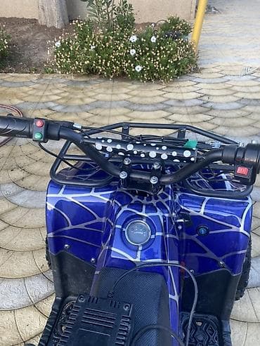elektrik maşınlar: Uşaq üçün elektrik ATV (kvadrosikl) - Rəng: mavi, “hörümçək toru” — 4