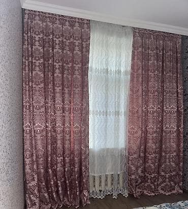 Zərif klassik dizaynlı pərdə dəsti - Dəst: 2 ədəd qalın dekorativ