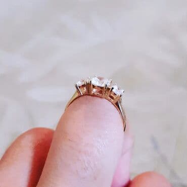 qaş sabitləyici: Nişan, Üzük, Sarı qızıl, 585 Əyar — 5