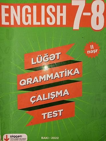 Məhsul: “ENGLISH 7-8 – Lüğət, Qrammatika, Çalışma, Test” kitabı