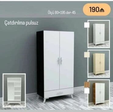 Yeni, Açılan, 2 qapılı Düz dolab, Qarderob, paltar dolabı, Azərbaycan