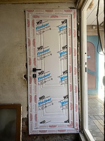 qapi ve pencere: Yeni Plastik qapı 90x220 sm Üzlük ilə, Ödənişli quraşdırma, Ünvandan götürmə, Ödənişli çatdırılma — 9