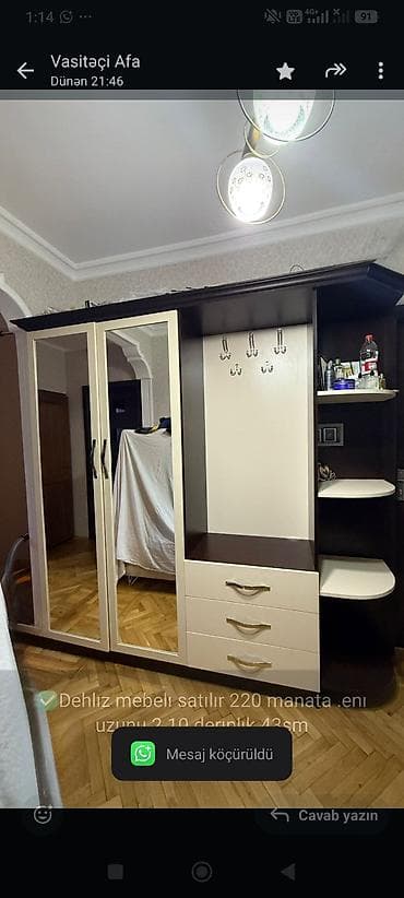 ✅Dehlız mebelı satılır 220 manata .enı uzunu 2.10.derınlık 43sm